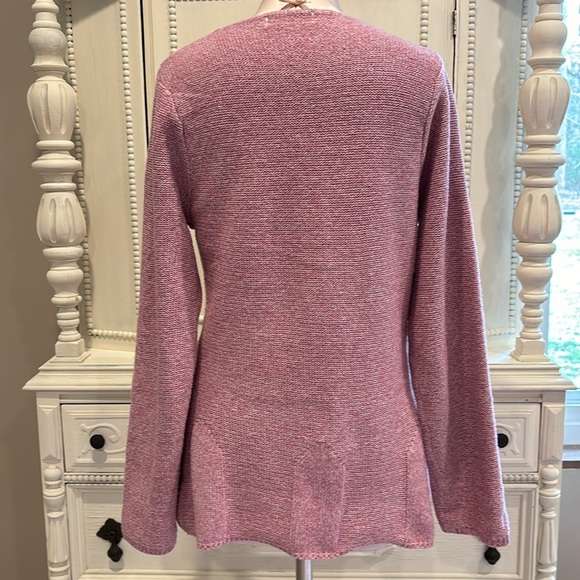 MISSLOOK Cardigan Sweater Pink/white marble knit Size-Small - Picture 5 of 10